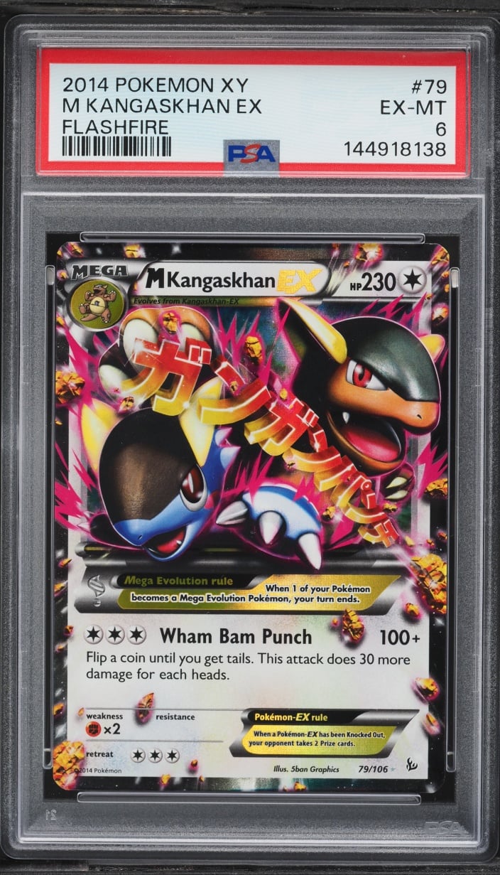 2014 Pokemon XY Flashfire M Kangaskhan EX #79 PSA 6 EXMT