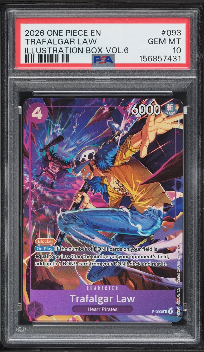 Box Volume 6 Trafalgar Law #P-093 PSA 10 GEM MINT